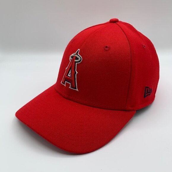 Los Angeles Angels MLB Red New Era 39Thirty Stretch Fitted Hat Mens M/L - Picture 1 of 5